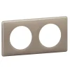 Plaque de finition 2 postes Legrand Céliane 0 988 24 coloris laqué galet l.161 x P.8,5 x H.82 mm