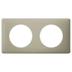 Plaque de finition 2 postes Legrand Céliane 0 988 64 coloris poudré argile l.161 x P.8,5 x H.82 mm