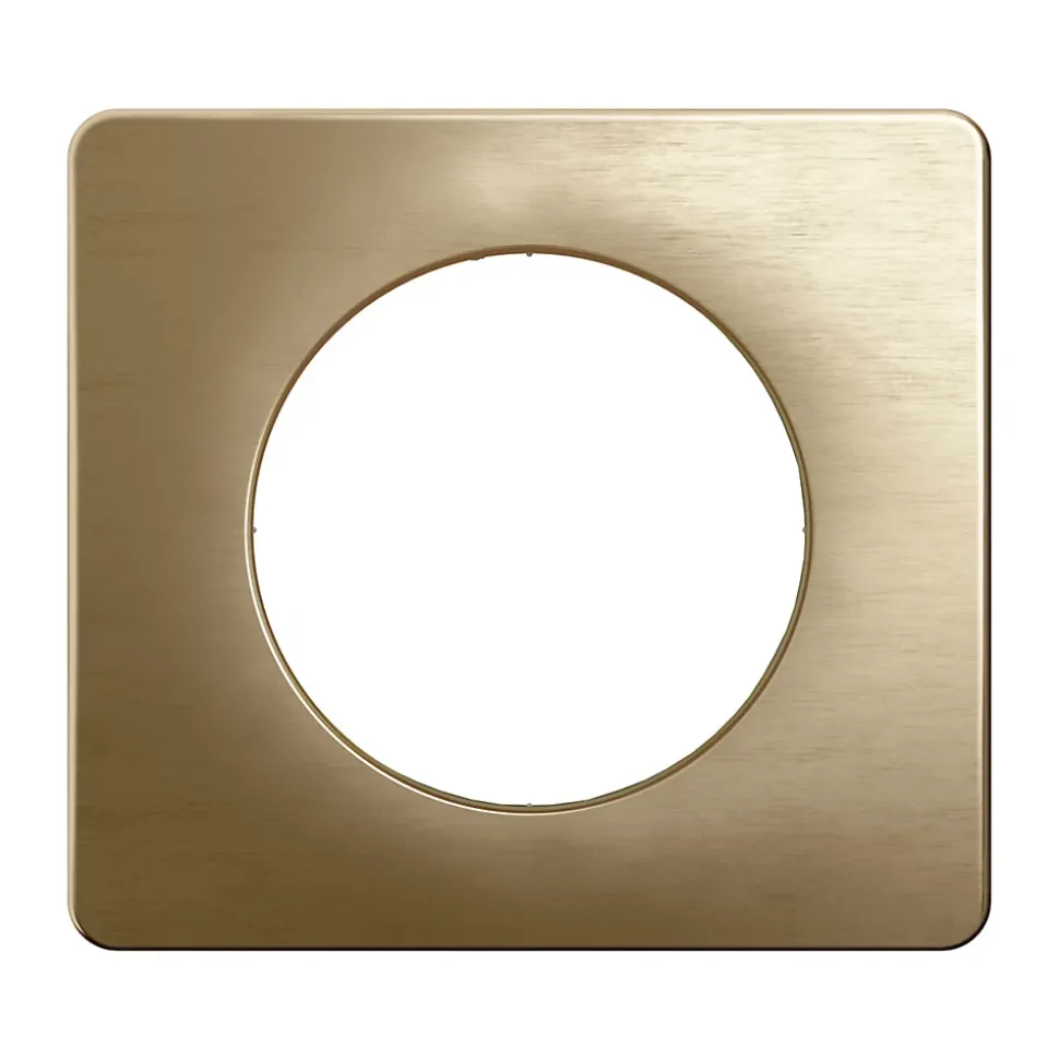 Plaque de finition 1 poste Legrand Céliane CP1621 coloris bronze satiné l.90 x P.9 x H.82 mm