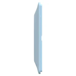 Plaque de finition 1 poste Schneider Electric Ovalis S320702C coloris bleu azurin l.87 x P.10 x H.87 mm