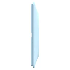 Plaque de finition 1 poste Schneider Electric Ovalis S320702C coloris bleu azurin l.87 x P.10 x H.87 mm