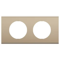 Plaque de finition 2 postes Legrand Céliane CP2102 coloris nickel satiné l.172 x P.9 x H.83 mm
