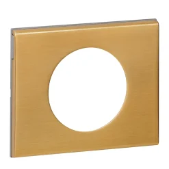Plaque de finition 1 poste Legrand Céliane 0 691 31 coloris bronze doré l.100 x P.8,5 x H.82 mm