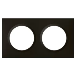 Plaque de finition 2 postes Legrand Dooxie 6 008 62 coloris noir velours l.158 x P.10 x H.87 mm