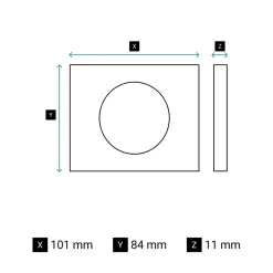 Plaque de finition 1 poste Legrand Céliane CP2001 coloris verre opale blanc l.101 x P.11 x H.84 mm