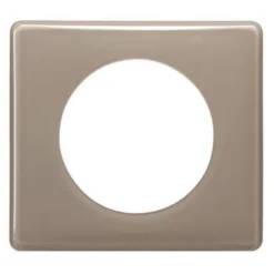 Plaque de finition 1 poste Legrand Céliane 0 988 23 coloris laqué galet l.90 x P.8,5 x H.82 mm