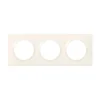 Plaque de finition 3 postes Legrand Dooxie 6 009 03 coloris blanc l.229 x P.10 x H.87 mm