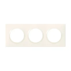 Plaque de finition 3 postes Legrand Dooxie 6 009 03 coloris blanc l.229 x P.10 x H.87 mm