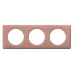 Plaque de finition 3 postes Legrand Céliane 0 988 31 coloris vieux rose l.232 x P.8,5 x H.82 mm