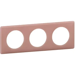 Plaque de finition 3 postes Legrand Céliane 0 988 31 coloris vieux rose l.232 x P.8,5 x H.82 mm