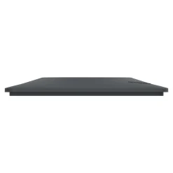 Plaque de finition 1 poste Schneider Electric Ovalis S340702G coloris anthracite avec liseré argent chromé l.87 x P.10 x H.87 mm