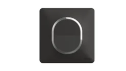 Plaque de finition 1 poste Schneider Electric Ovalis S340702G coloris anthracite avec liseré argent chromé l.87 x P.10 x H.87 mm