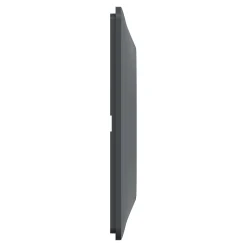 Plaque de finition 1 poste Schneider Electric Ovalis S340702G coloris anthracite avec liseré argent chromé l.87 x P.10 x H.87 mm