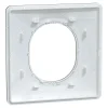Plaque de finition 1 poste Schneider Electric Ovalis S340702E coloris anthracite avec liseré laiton l.87 x P.10 x H.87 mm