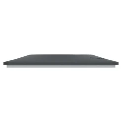 Plaque de finition 1 poste Schneider Electric Ovalis S340702E coloris anthracite avec liseré laiton l.87 x P.10 x H.87 mm