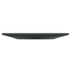 Plaque de finition 1 poste Schneider Electric Ovalis S340702E coloris anthracite avec liseré laiton l.87 x P.10 x H.87 mm