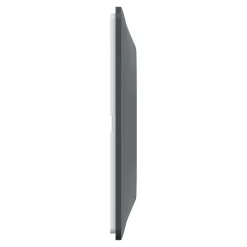 Plaque de finition 1 poste Schneider Electric Ovalis S340702E coloris anthracite avec liseré laiton l.87 x P.10 x H.87 mm