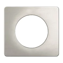 Plaque de finition 1 poste Legrand Céliane CP1721 coloris aluminium satiné l.90 x P.9 x H.82 mm