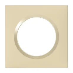 Plaque de finition 1 poste Legrand Dooxie 6 008 11 coloris dune mat avec bague dune brillante l.87 x P.10 x H.87 mm