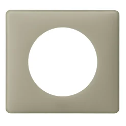 Plaque de finition 1 poste Legrand Céliane 0 988 44 coloris poudré argile l.90 x P.8,5 x H.82 mm