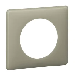 Plaque de finition 1 poste Legrand Céliane 0 988 44 coloris poudré argile l.90 x P.8,5 x H.82 mm