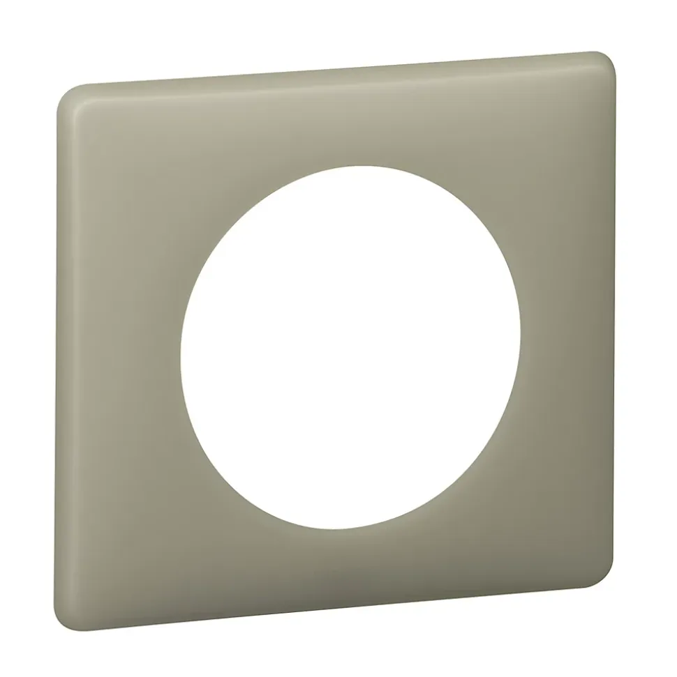 Plaque de finition 1 poste Legrand Céliane 0 988 44 coloris poudré argile l.90 x P.8,5 x H.82 mm