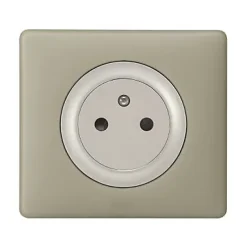 Plaque de finition 1 poste Legrand Céliane 0 988 44 coloris poudré argile l.90 x P.8,5 x H.82 mm
