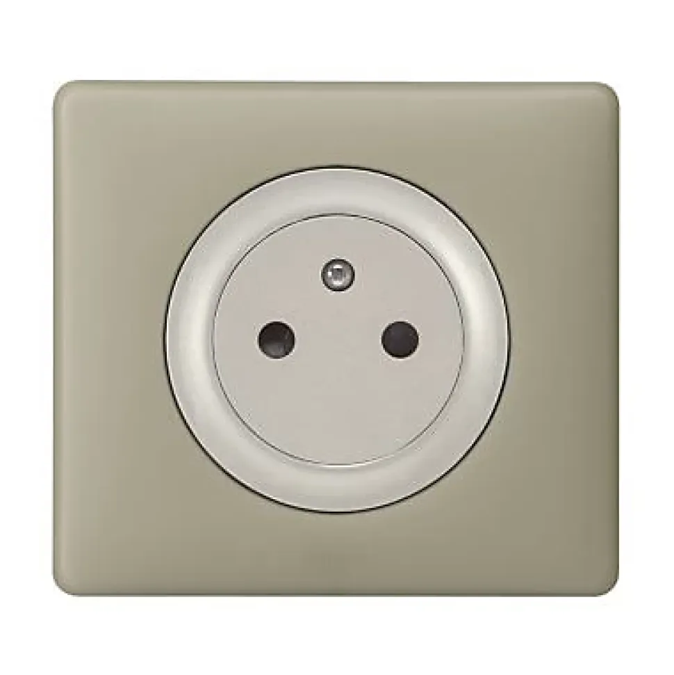 Plaque de finition 1 poste Legrand Céliane 0 988 44 coloris poudré argile l.90 x P.8,5 x H.82 mm