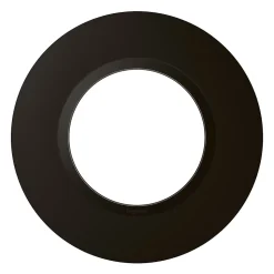 Plaque de finition 1 poste Legrand Dooxie 6 009 76 coloris noir velours l.100 x P.10 x H.100 mm