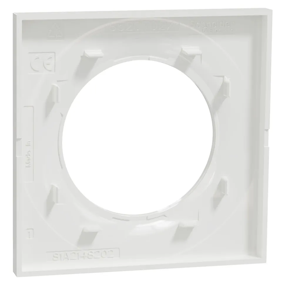 Plaque de finition 1 poste Schneider Electric Odace Styl S52C702 coloris blanc l.85 x P.10 x H.85 mm
