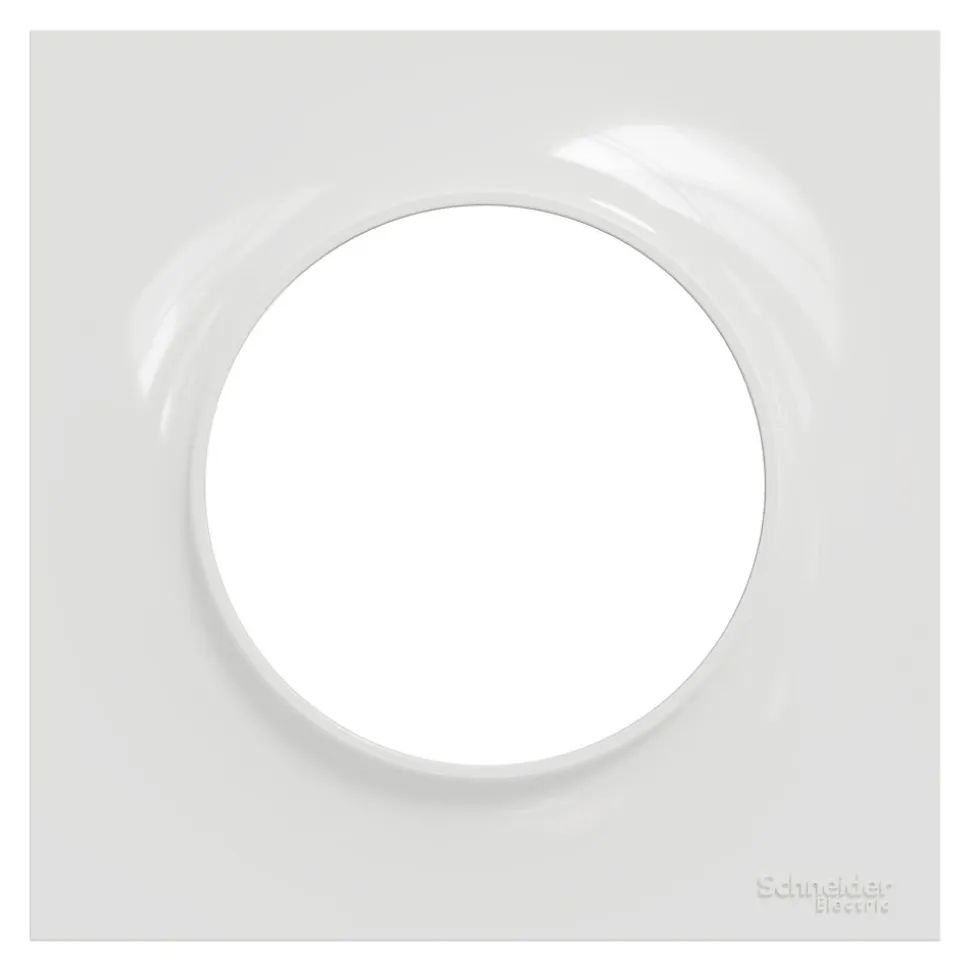 Plaque de finition 1 poste Schneider Electric Odace Styl S52C702 coloris blanc l.85 x P.10 x H.85 mm