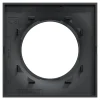 Plaque de finition 1 poste Schneider Electric Odace Styl S54C702 coloris anthracite avec liseré anthracite l.85 x P.10 x H.85 mm