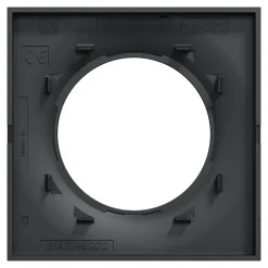 Plaque de finition 1 poste Schneider Electric Odace Styl S54C702 coloris anthracite avec liseré anthracite l.85 x P.10 x H.85 mm