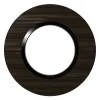Plaque de finition 1 poste Legrand Dooxie 6 009 79 coloris bois ébène avec bague noire brillante l.100 x P.10 x H.100 mm