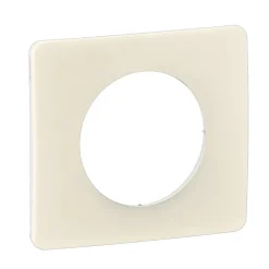 Plaque de finition 1 poste Legrand Céliane CP1121 coloris blanc amande l.90 x P.9 x H.82 mm
