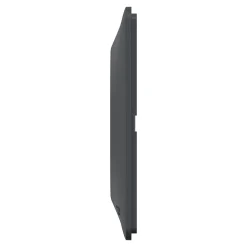 Plaque de finition 2 postes Schneider Electric Ovalis S340704E coloris anthracite avec liseré laiton l.158 x P.10 x H.87 mm