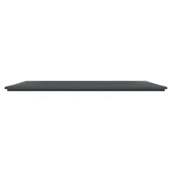 Plaque de finition 2 postes Schneider Electric Ovalis S340704E coloris anthracite avec liseré laiton l.158 x P.10 x H.87 mm