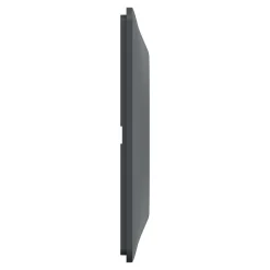 Plaque de finition 2 postes Schneider Electric Ovalis S340704E coloris anthracite avec liseré laiton l.158 x P.10 x H.87 mm