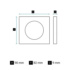 Plaque de finition 1 poste Legrand Céliane CP1221 coloris laiton satiné l.90 x P.9 x H.82 mm