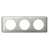 Plaque de finition 3 postes Legrand Céliane 0 988 92 coloris alu snake l.232 x P.8,5 x H.82 mm