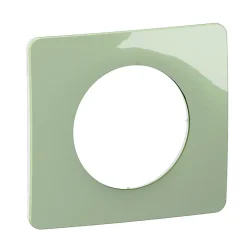Plaque de finition 1 poste Legrand Céliane CP0521 coloris vert céladon l.90 x P.9 x H.82 mm