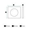 Plaque de finition 1 poste Legrand Céliane CP0121 coloris noir mat l.90 x P.9 x H.82 mm