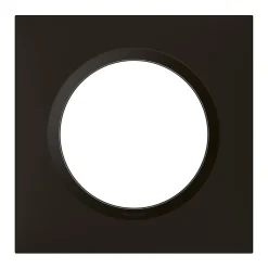 Plaque de finition 1 poste Legrand Dooxie 6 008 61 coloris noir velours l.87 x P.10 x H.87 mm
