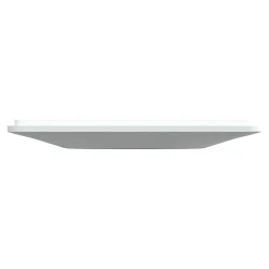 Plaque de finition 1 poste Schneider Electric Ovalis S320702D coloris blanc avec liseré laiton l.87 x P.10 x H.87 mm