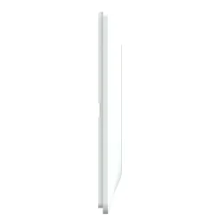 Plaque de finition 1 poste Schneider Electric Ovalis S320702D coloris blanc avec liseré laiton l.87 x P.10 x H.87 mm