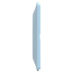 Plaque de finition 2 postes Schneider Electric Ovalis S320704C coloris bleu azurin l.158 x P.10 x H.87 mm