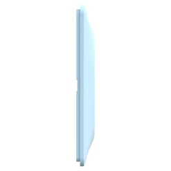 Plaque de finition 2 postes Schneider Electric Ovalis S320704C coloris bleu azurin l.158 x P.10 x H.87 mm