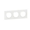 Plaque de finition blanche triple Legrand Dooxie