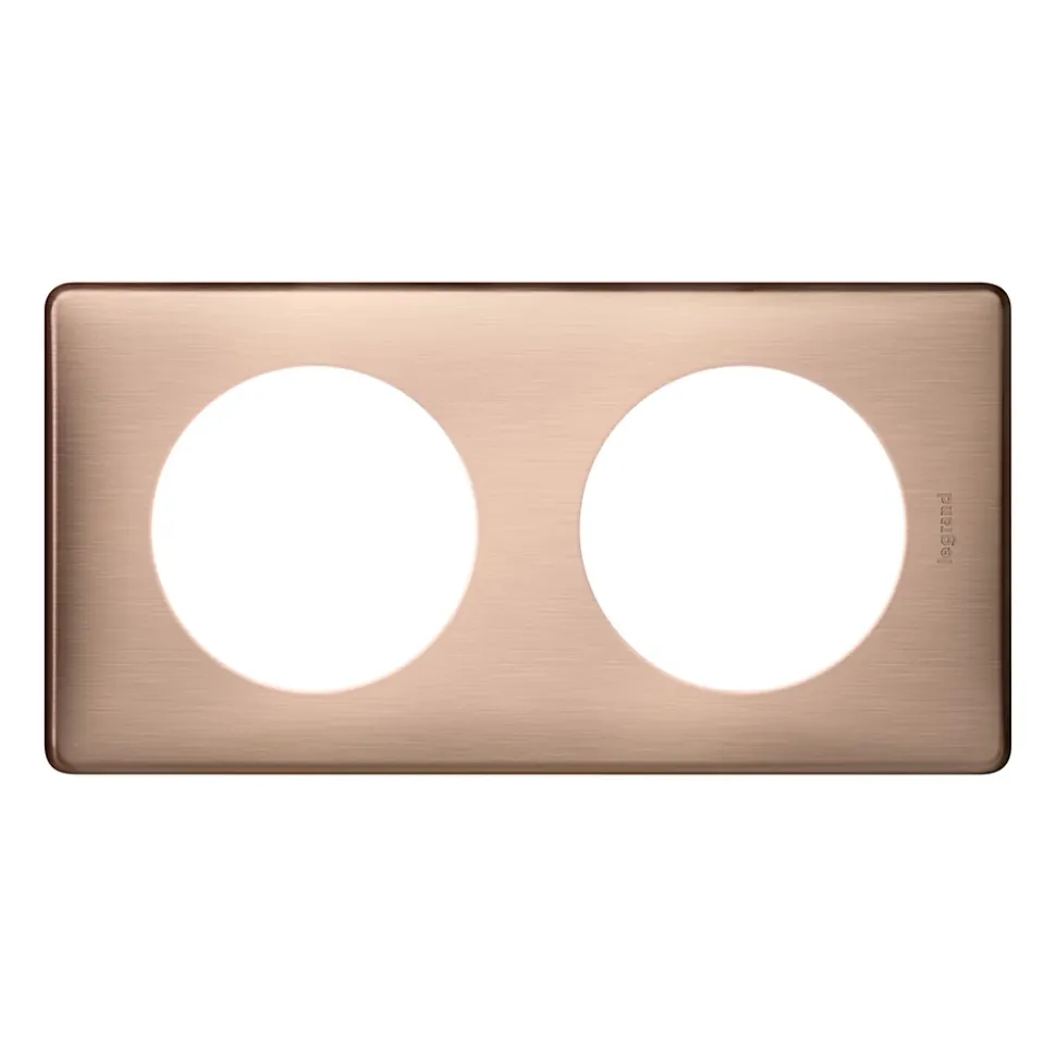Plaque de finition double Legrand Céliane Métal Copper