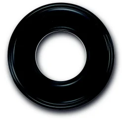 Plaque de finition Fontini Garby simple Porcelaine noire